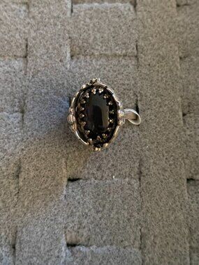 NWT Vintage Sterling Silver Ring Sz 6 Handmade Onyx ? Bob Stringer Boho Y2K $225